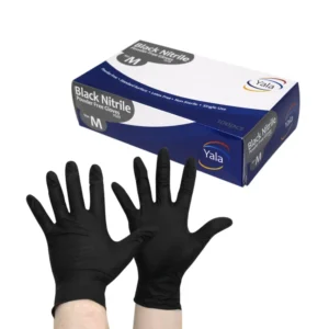 Gloveman Nitrile Gloves - Black (Box of 100)